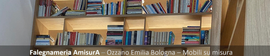 Libreria in legno su misura illuminata con led